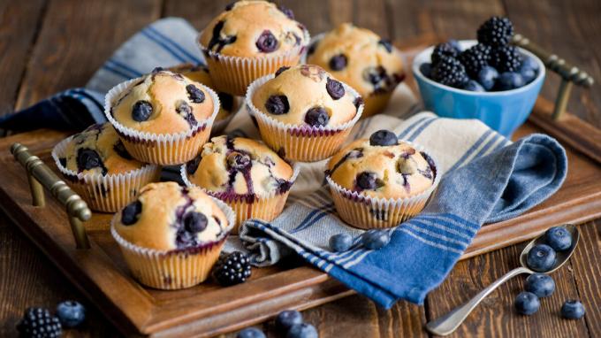 Muffin dengan blueberry. Foto - Yandex. gambar