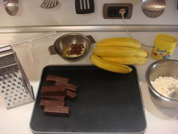 Tidak biasa, lezat, makanan penutup halus "Chocolate Banana". Dan siap untuk mengampuni.