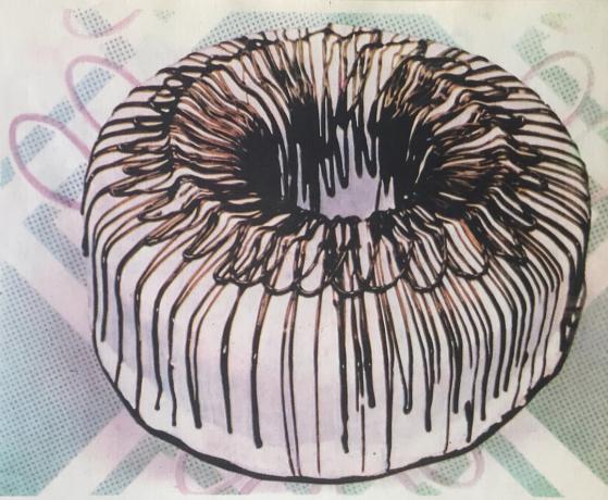 Kue "Ring." Foto dari buku "Produksi kue-kue dan kue," 1976