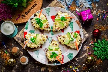 Menu Tahun Baru🎄: sandwich "Mouse" yang simpel dan indah